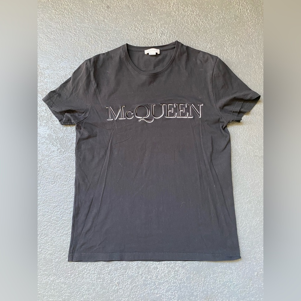 Alexander McQueen Black Logo Crewneck Tee